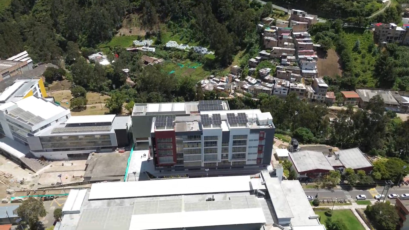 Vista aérea del campus de la Universidad de Nariño